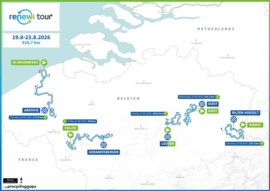 Renewi Tour Route 2026.	